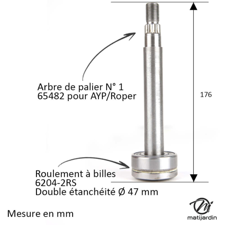 Palier de lame pour Husqvarna N° 532130794, AYP N° 130794