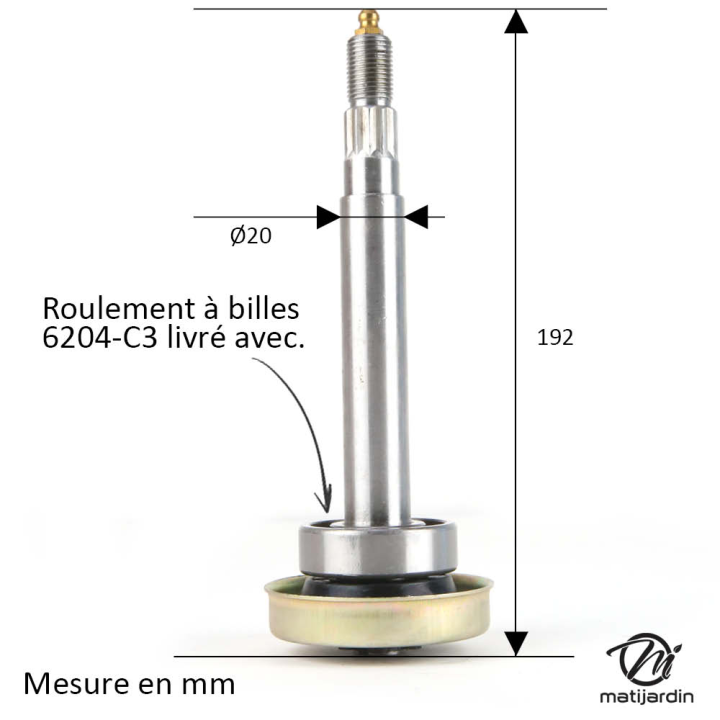 Arbre de palier N° 187291, 192872  pour AYP