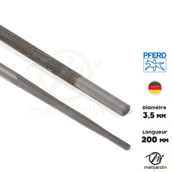 6 limes D. 4mm Pferd pour affutage chaîne de tronçonneuse