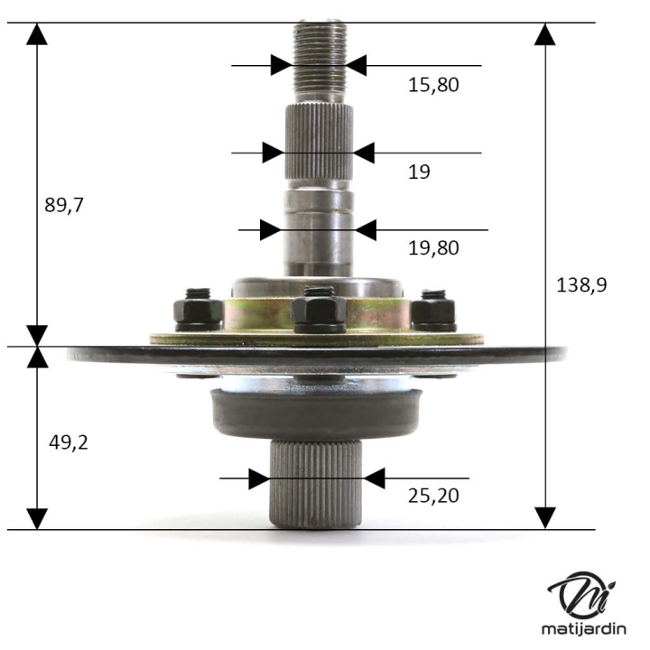 Palier de lame pour N° 717-0906 MTD
