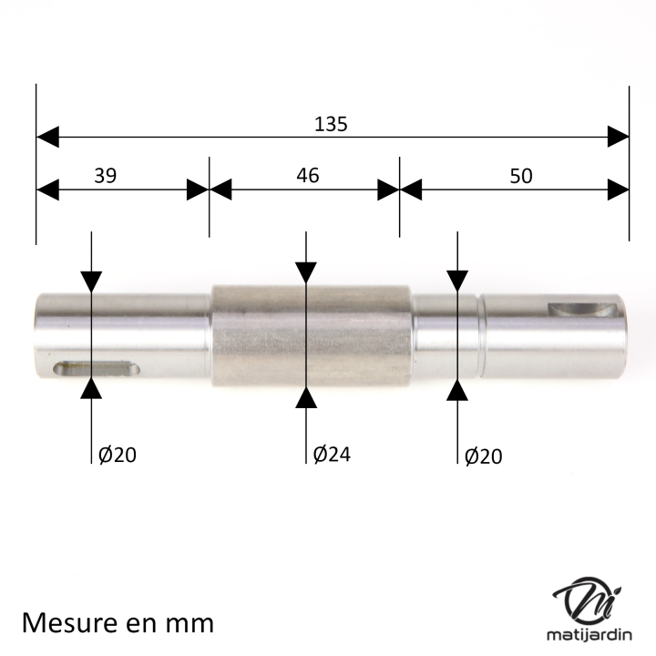 Arbre de palier N° 27023000/0 pour  Castelgarden