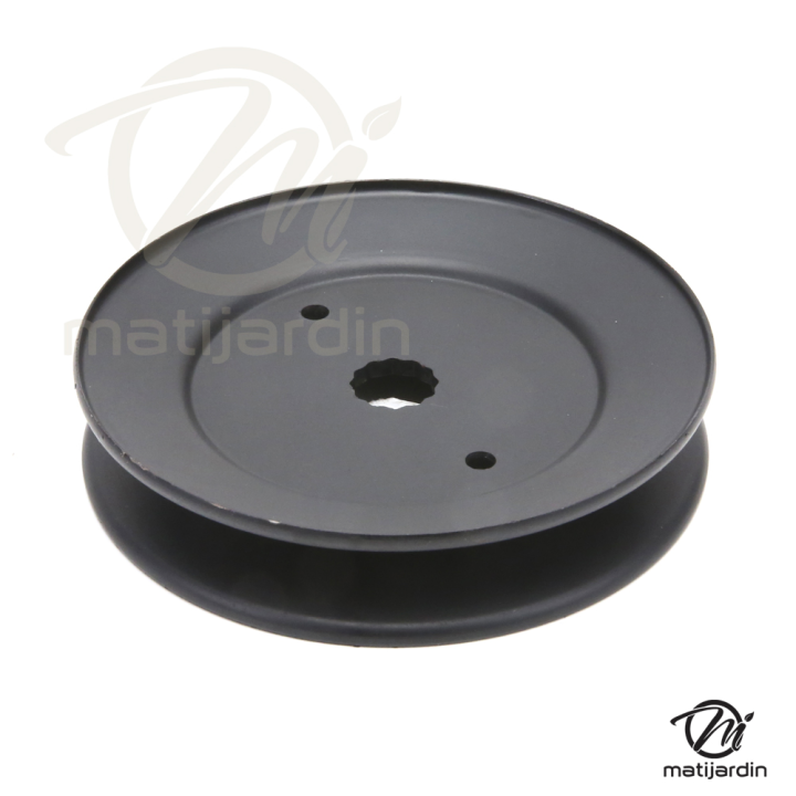 Poulie diam 108 mm larg. 22 mm à gorge type "V" axe 16 mm étoilé
