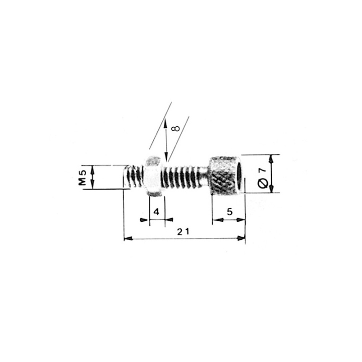 Vis de réglage molette pour gaine diamètre 5,6 mm. x5