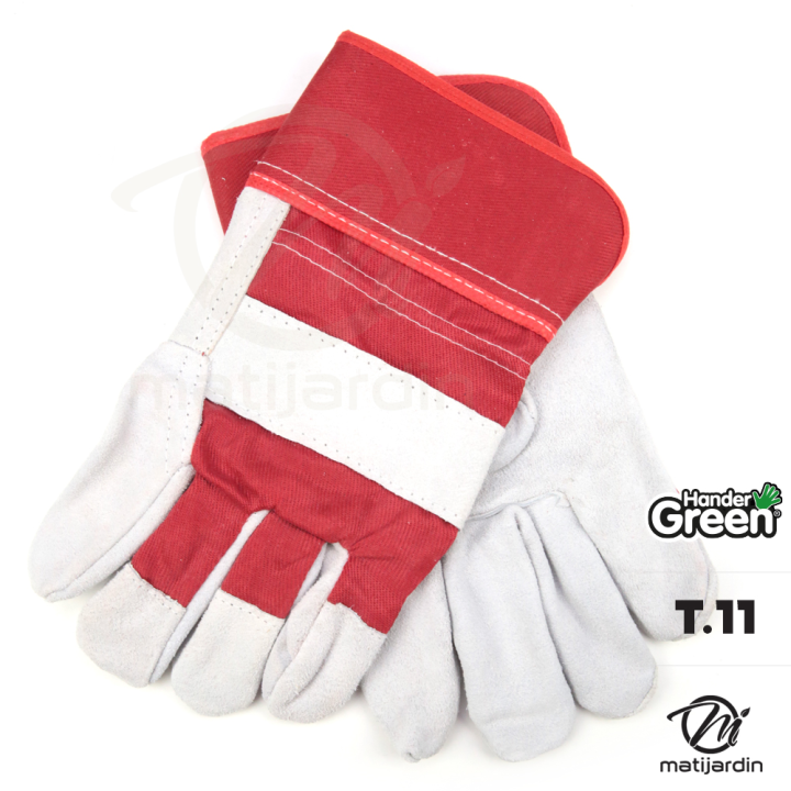 Gants cuir. Travaux et jardin. Taille 11. HanderGreen®