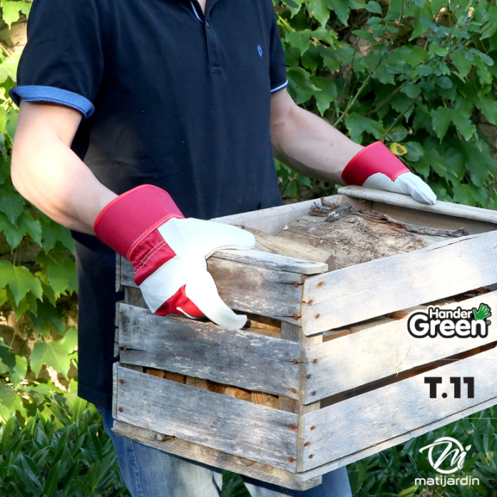 Gants cuir. Travaux et jardin. Taille 11. HanderGreen®