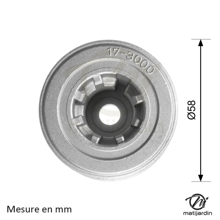 Support de lame, moyeu pour tondeuse Castelgarden N° 22465611/0