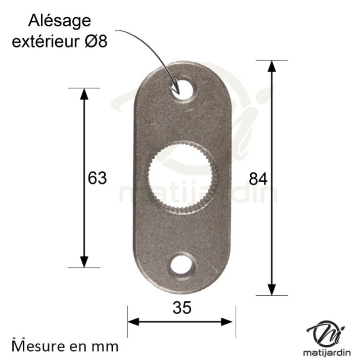 Support lame, moyeu pour tondeuse MTD 7480300