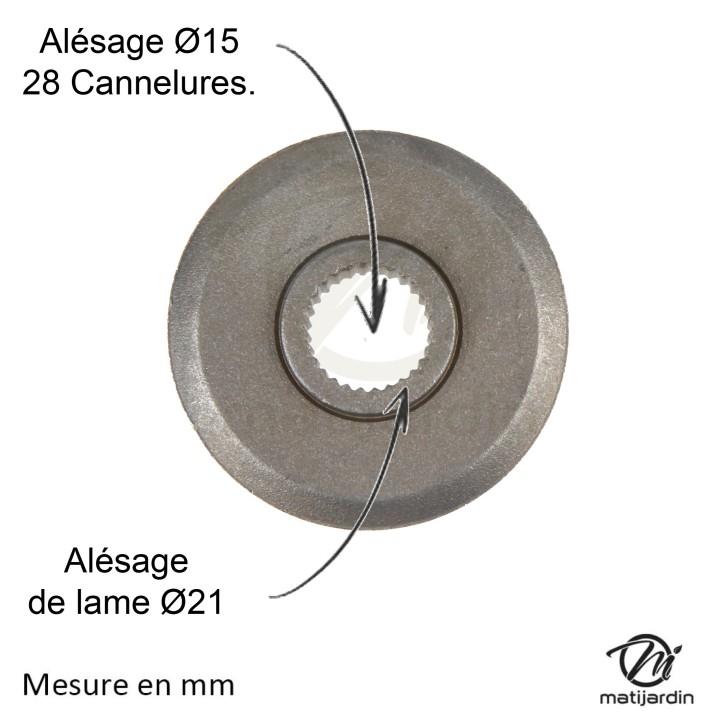 Support de lame, moyeu pour tondeuse Murray N° 690411