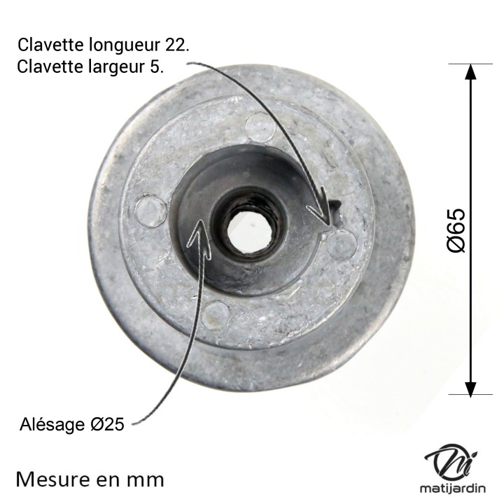 Support de lame, moyeu pour tondeuse Stiga N° 1267701