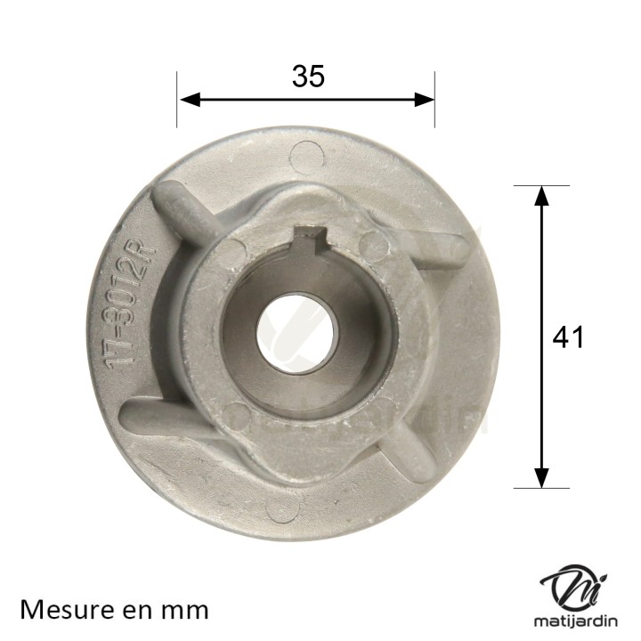 Support de lame, moyeu pour tondeuse Castelgarden N° 22463016/0