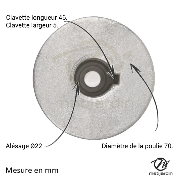 Support lame pour Efco, MTD, OléoMac 748-0293, 753-0343B, 703 90 652