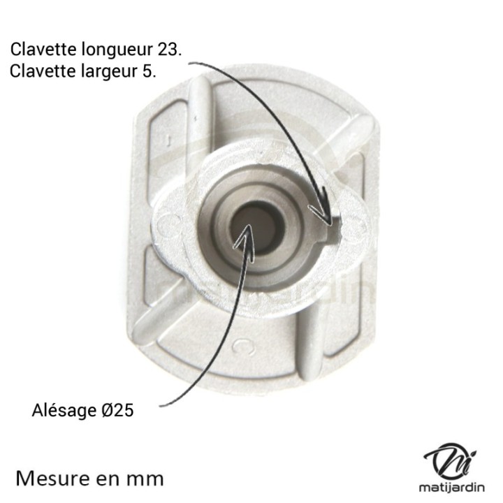 Support de lame, moyeu pour tondeuse Castelgarden N° 89000001/0, 22463020/0