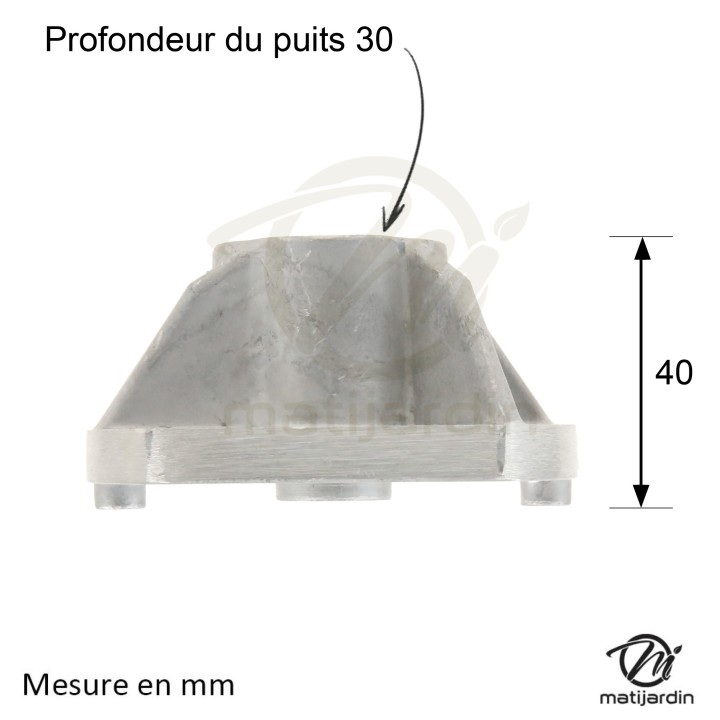 Support de lame, moyeu pour tondeuse Castelgarden 22463255, 22463015/0