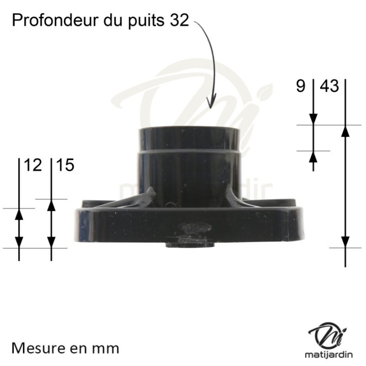 Support lame, moyeu pour tondeuse Castelgarden 22463186-0