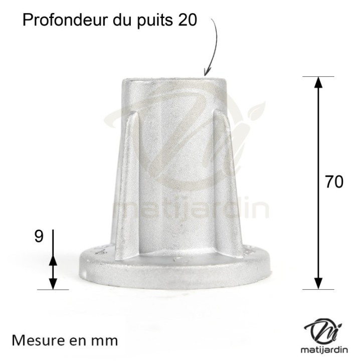 Support de lame, moyeu Ø 22 mm pour tondeuse Castelgarden N° 22465576/0.