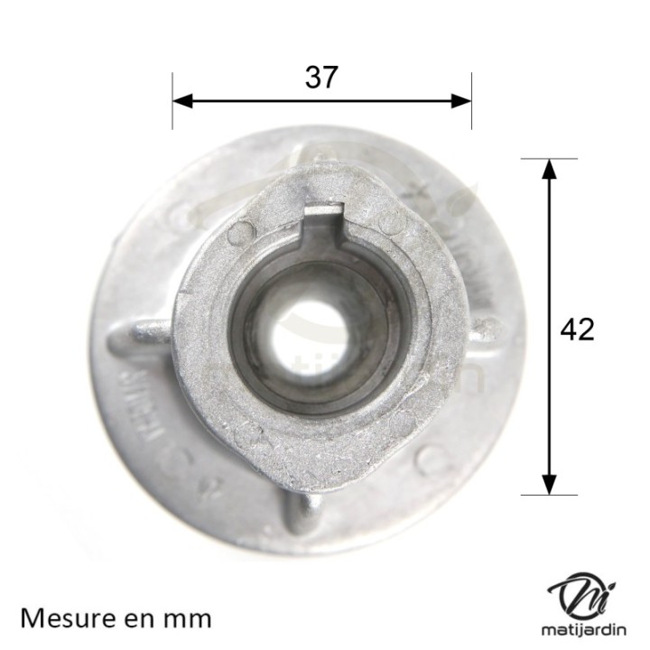 Support de lame, moyeu Ø 22 mm pour tondeuse Castelgarden N° 22465576/0.