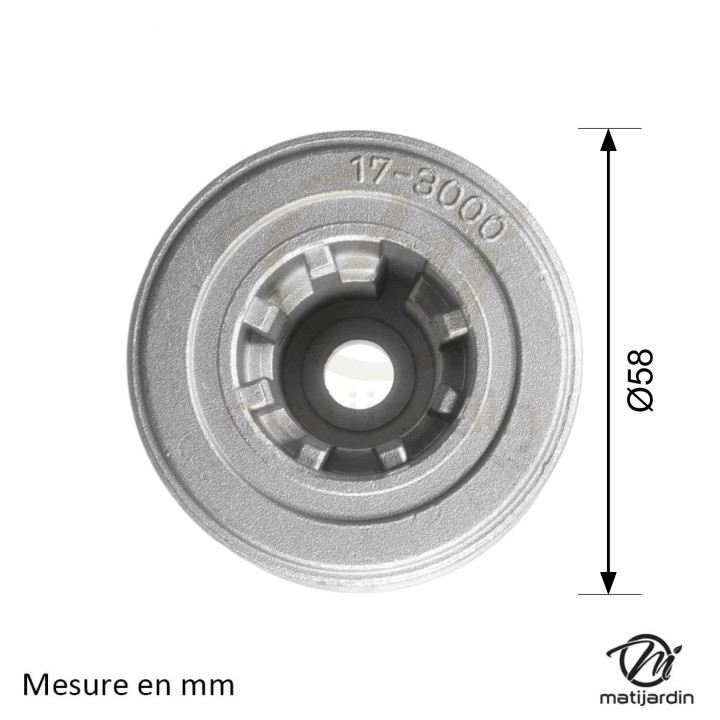 Support de lame, moyeu pour tondeuse Castelgarden N° 22465609/0, 22465575/0