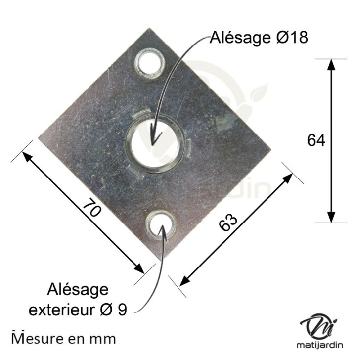 Support de lame, moyeu pour tondeuse Lawn Boy N° 677525