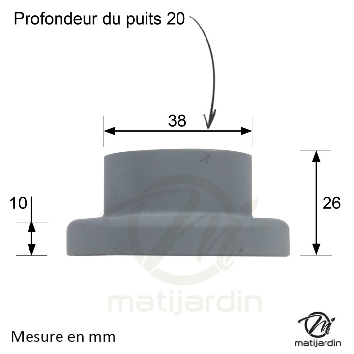 Support de lame, moyeu pour tondeuse Murray N° 400 271-20 050
