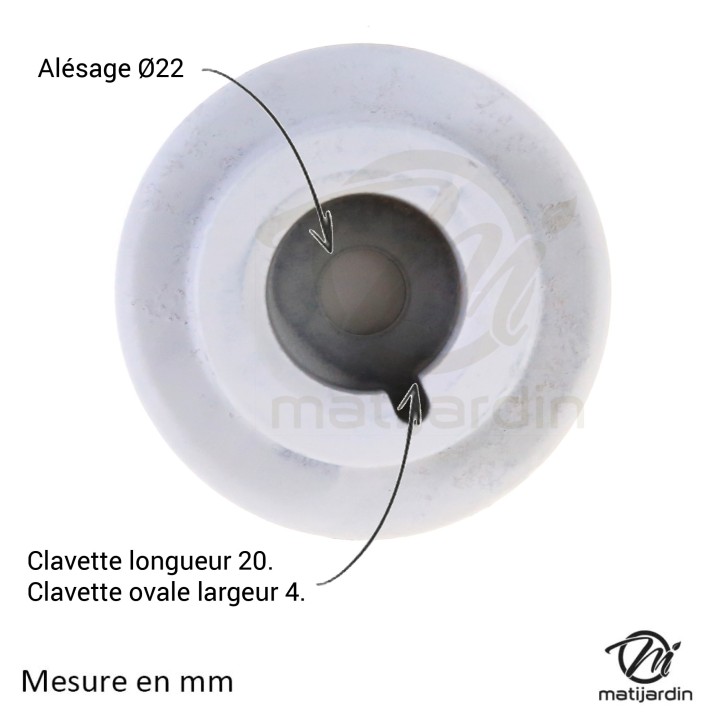 Support de lame, moyeu pour tondeuse Murray N° 400 271-20 050