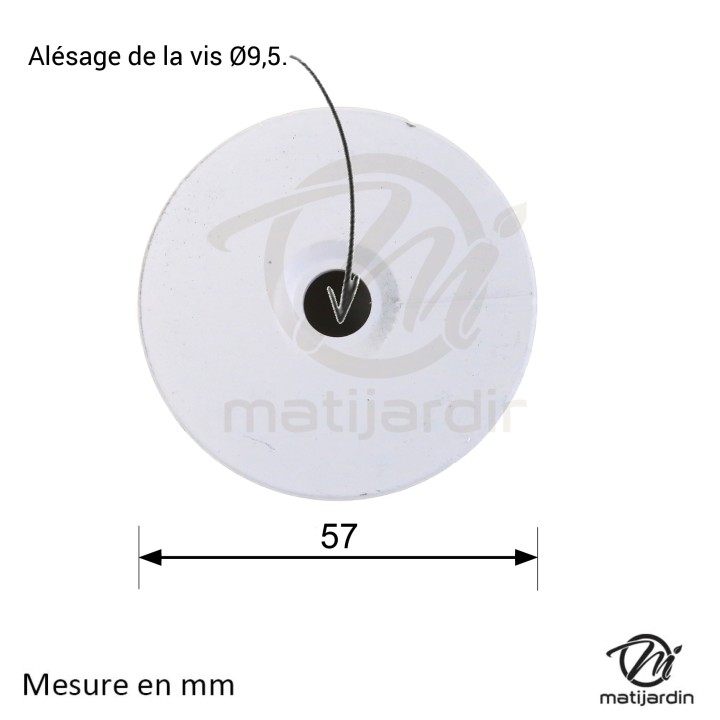 Support de lame, moyeu pour tondeuse Murray N° 400 271-20 050