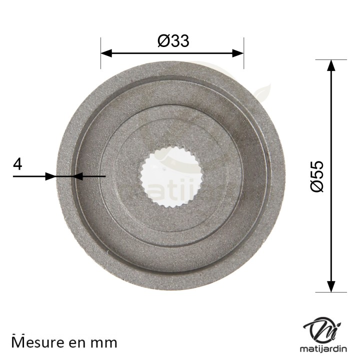 Support lame, moyeu pour tondeuse Murray 91 926