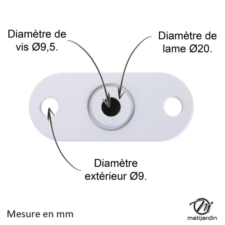 Support de lame, moyeu pour tondeuse MTD N° 7530484, 9530484