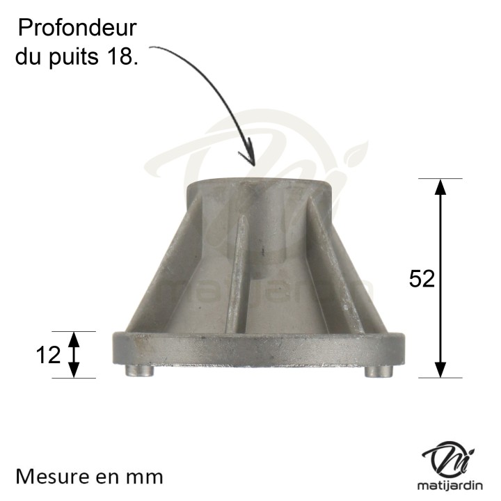 Support de lame, moyeu pour tondeuse Efco N° 660300A