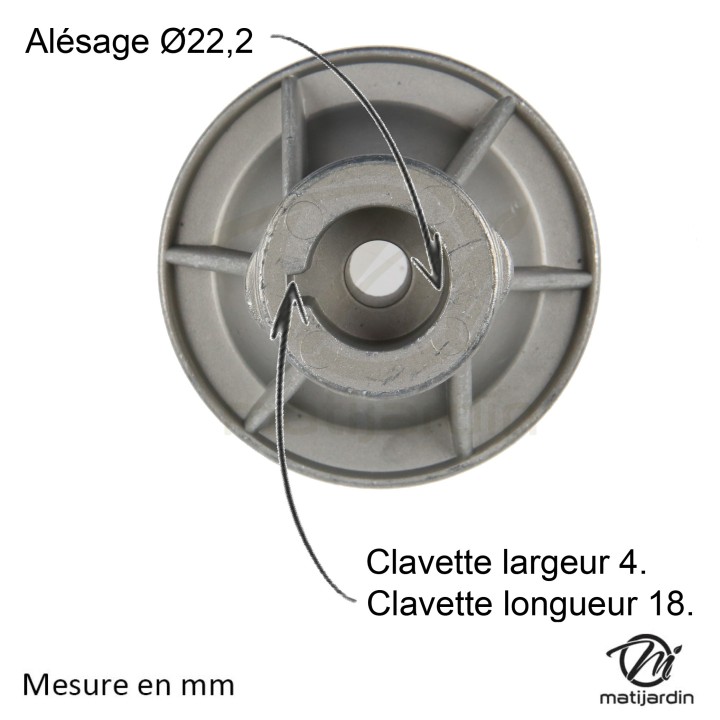 Support de lame, moyeu pour tondeuse Efco N° 660300A