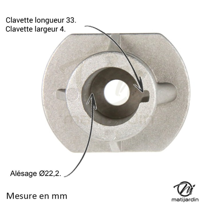 Support court à friction. Universel. Pour arbre Ø 22 mm