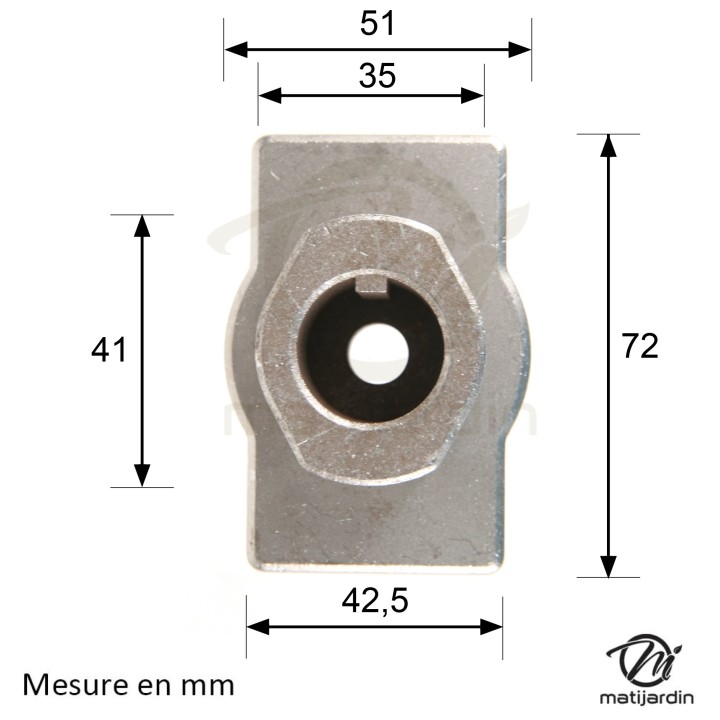 Support de lame, moyeu pour tondeuse AYP N° 851514