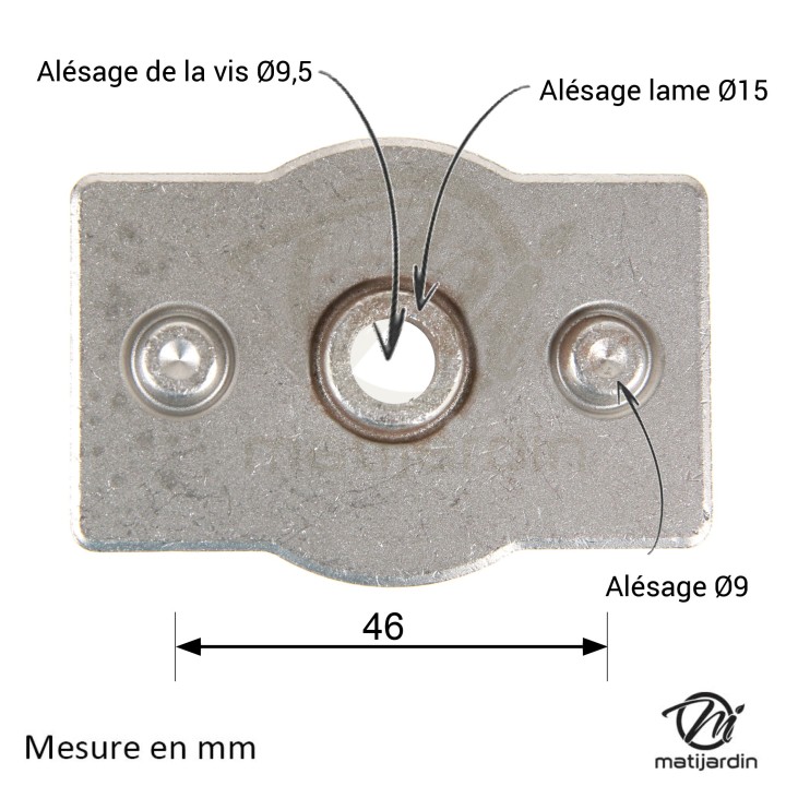 Support de lame, moyeu pour tondeuse AYP N° 851514