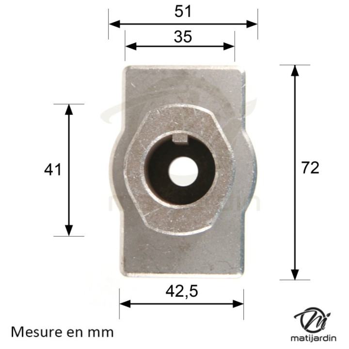 Support de lame, moyeu pour tondeuse AYP N° 850977