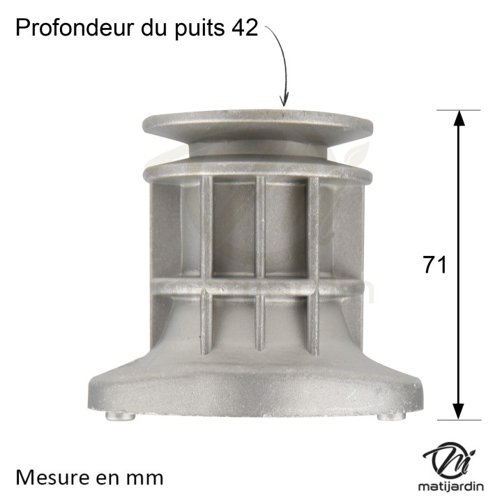 Support de lame, moyeu pour tondeuse Efco N° 66030256