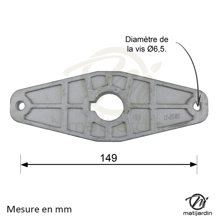 Support lame pour Alko 514176 moyeu pour tondeuse