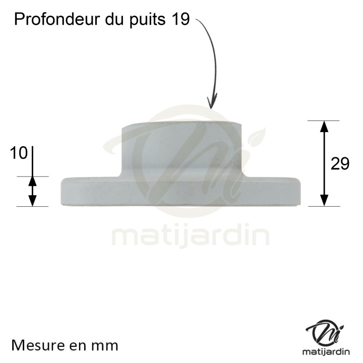 Support de lame, moyeu pour tondeuse MTD N° 10769