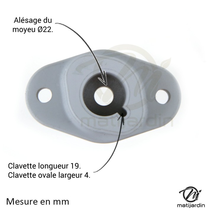 Support de lame, moyeu pour tondeuse MTD N° 10769
