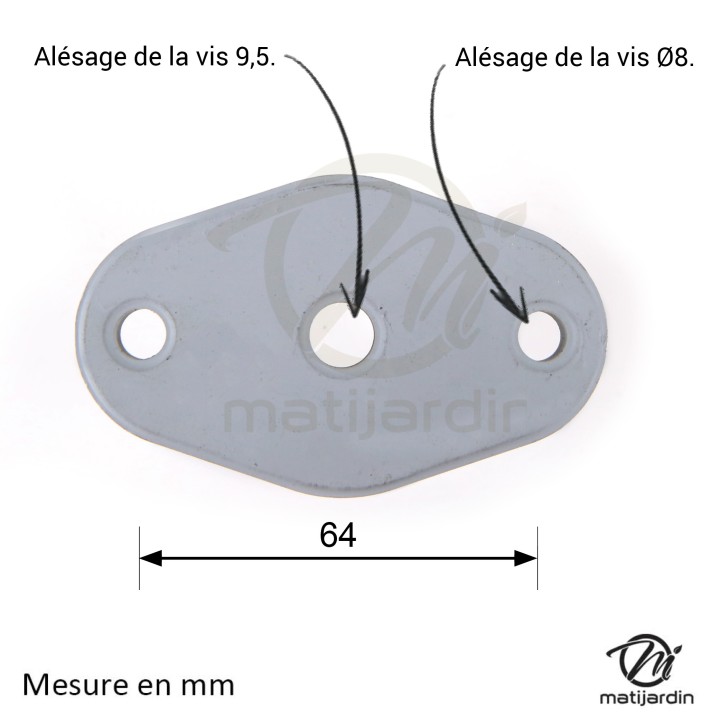 Support de lame, moyeu pour tondeuse MTD N° 10769