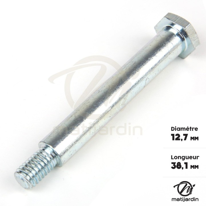 Axe de roue tondeuse. Diamètre 12,7. Longueur 76,2 mm