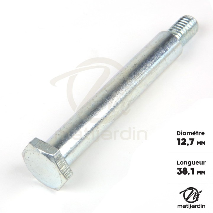 Axe de roue tondeuse. Diamètre 12,7. Longueur 76,2 mm