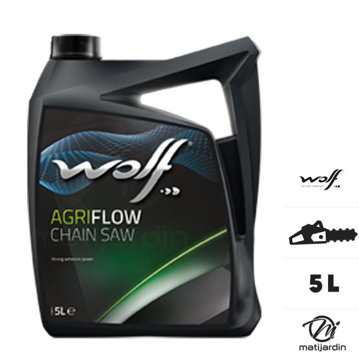 Huile de chaîne Wolf pour tronçonneuse. Bidon de 5L
