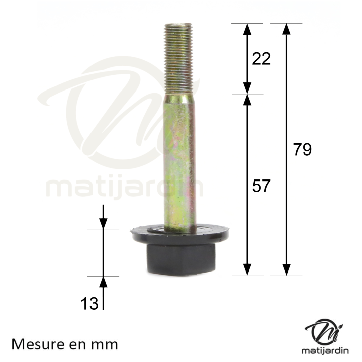 Vis de lame pour Castel Garden. Ø 8,7 x 63 mm