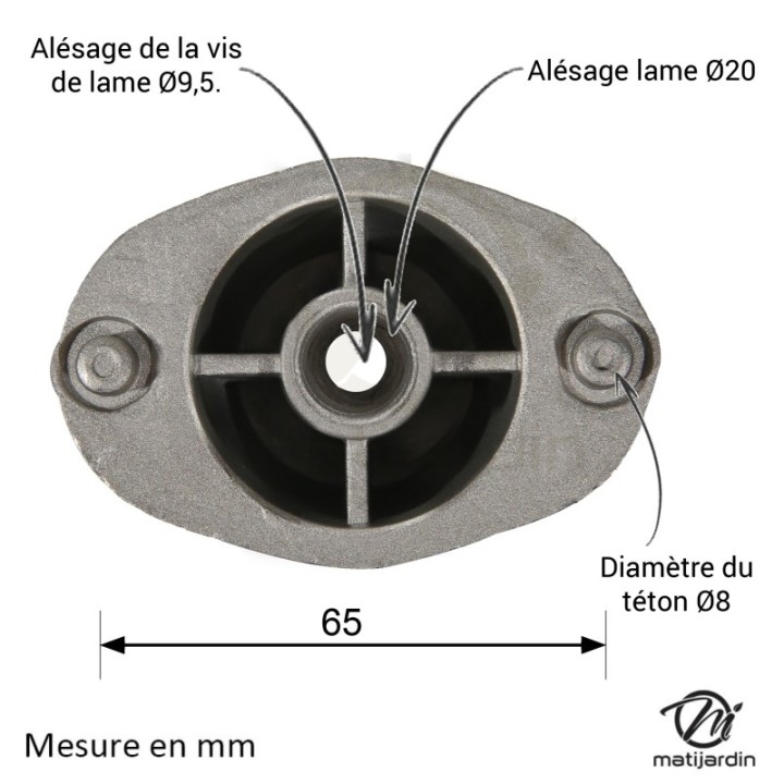 Support de lame, moyeu pour Efco N° 66030256R