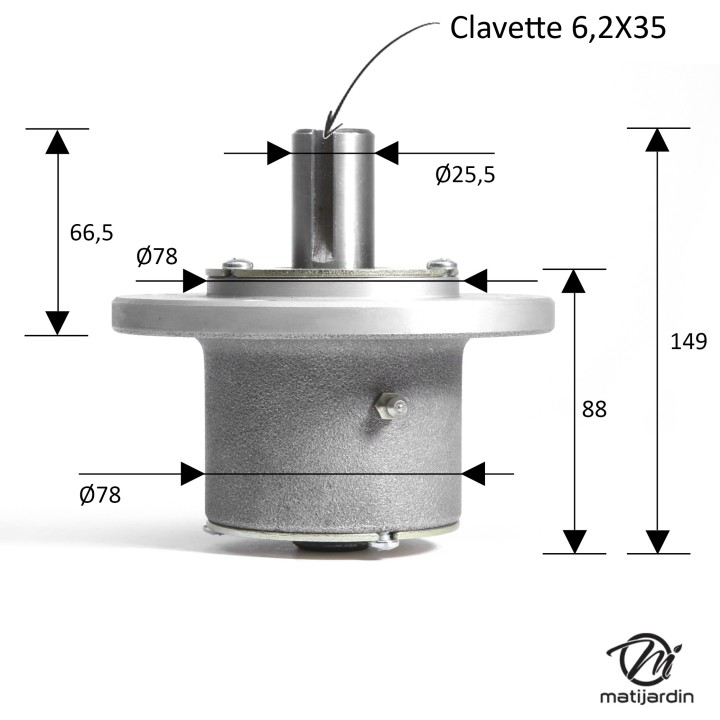 Palier de lame N° 36006N pour Ransomes, N° 362024 , 76379 pour Snapper