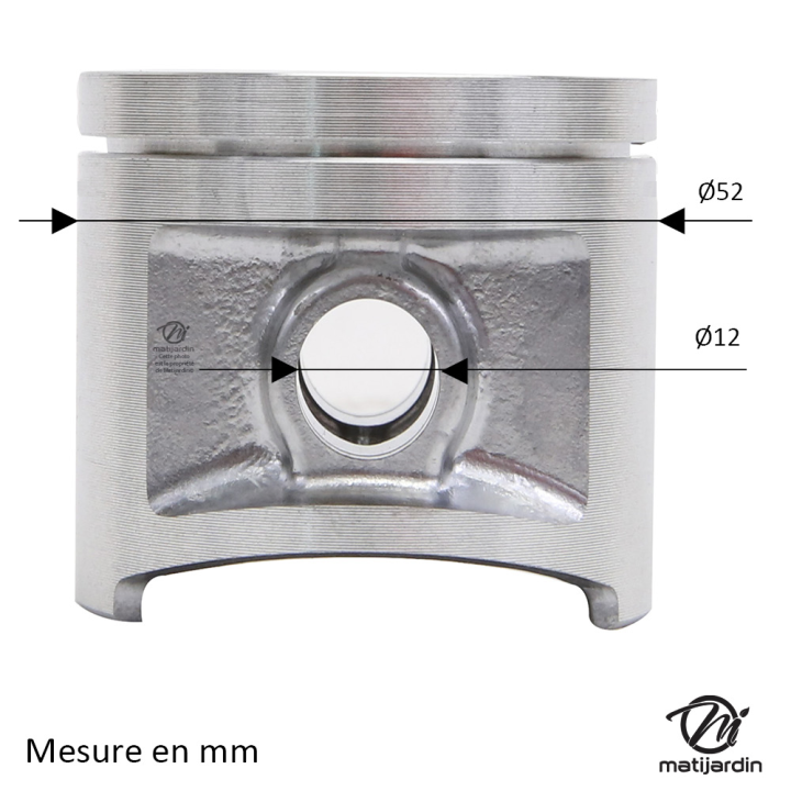 Cylindre piston pour tronçonneuse Husqvarna 372XP. Ø 52 mm