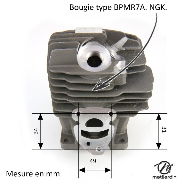 Cylindre piston adaptable pour tronçonneuse Stihl MS261. 11410201200