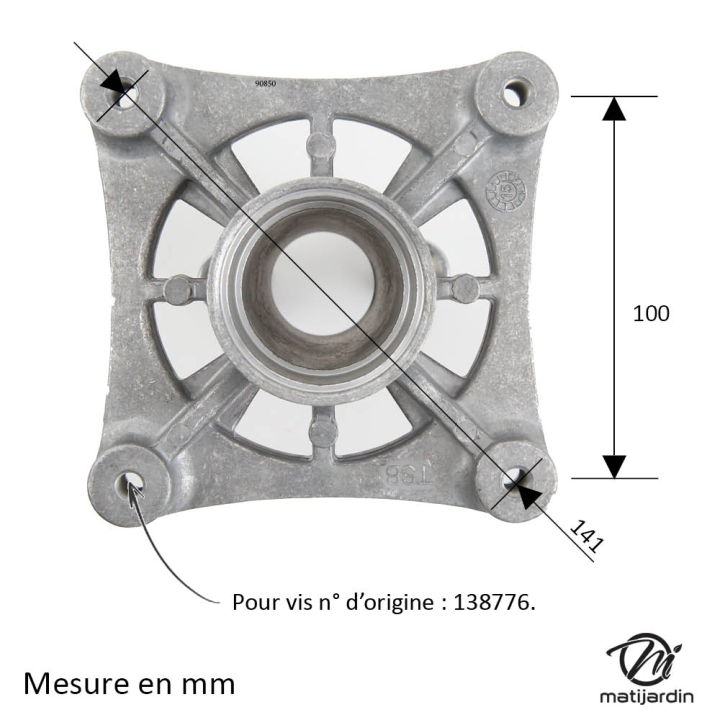 Corps de palier de lame N° 187281 pour AYP