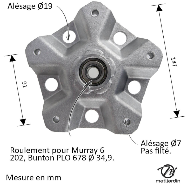 Palier de lame pour N°55 962 Murray