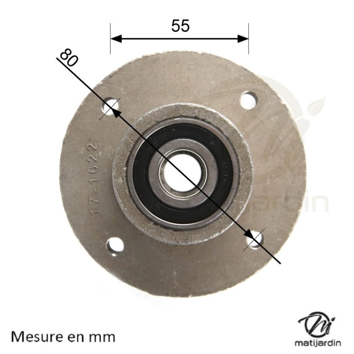 Corps de palier de lame  N° 1134-0406-02 pour Stiga