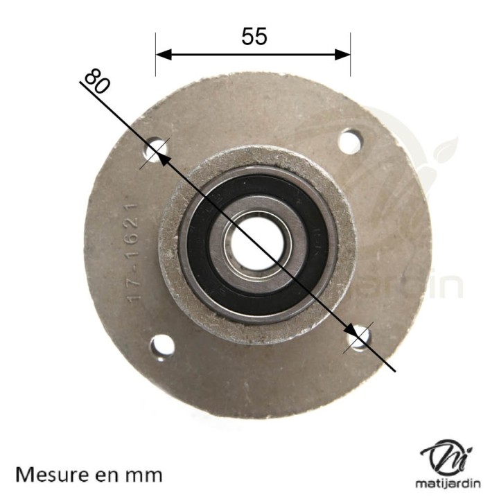 Corps de palier lame 1134-3841-02 pour Stiga